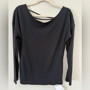 Fabletics Black Long Sleeve Blouse